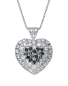 Genevive Silver Cz Heart Pendant