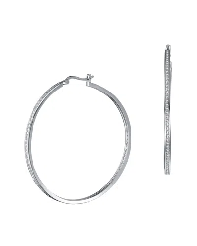 Genevive Silver Cz Hoops