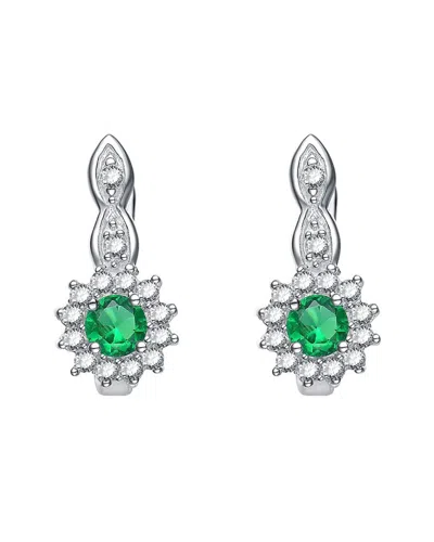 Genevive Silver Cz Hoops