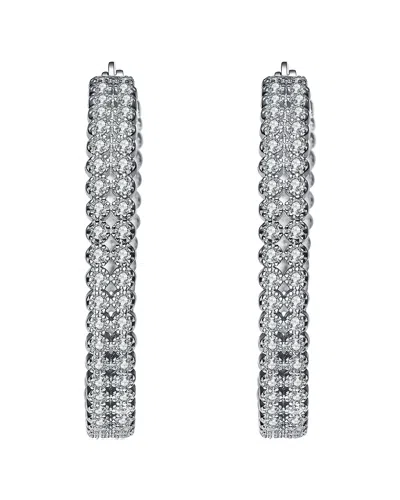 Genevive Silver Cz Hoops