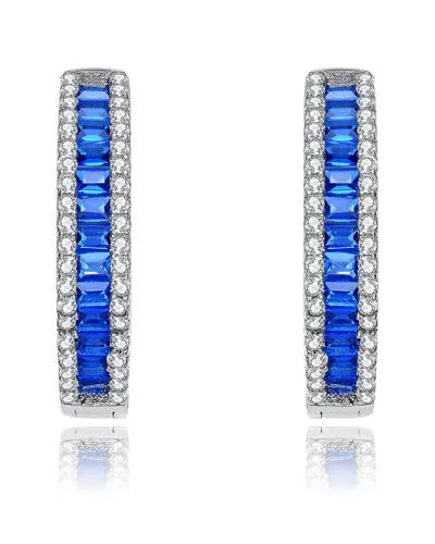 Genevive Silver Cz Hoops