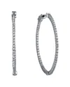 Genevive Silver Cz Hoops