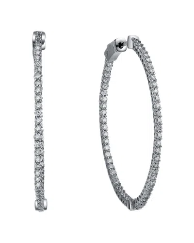 Genevive Silver Cz Hoops