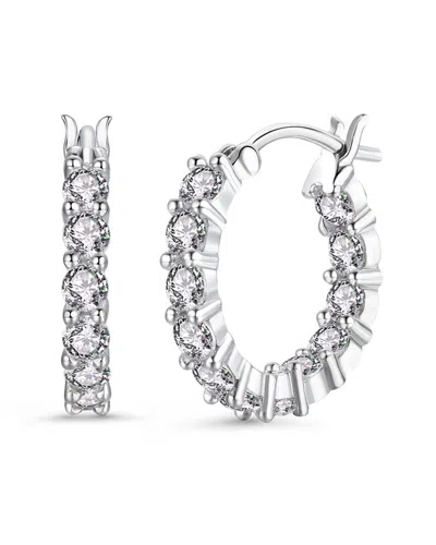 Genevive Silver Cz Hoops