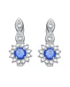 Genevive Silver Cz Hoops