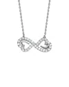 Genevive Silver Cz Infinity Necklace