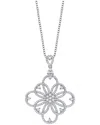 Genevive Silver Cz Lace Necklace