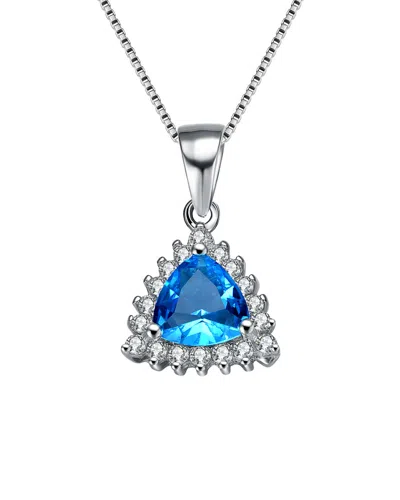 GENEVIVE GENEVIVE SILVER CZ NECKLACE