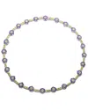 Genevive Silver Cz Necklace In Gold