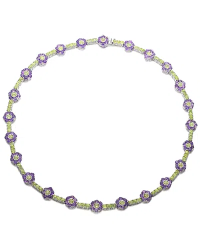 GENEVIVE GENEVIVE SILVER CZ NECKLACE