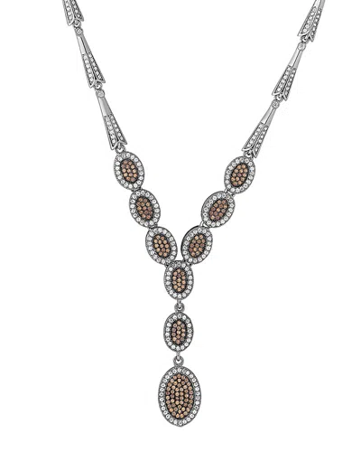 Genevive Silver Cz Necklace