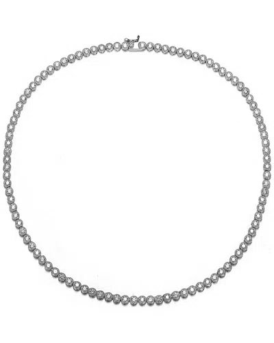 Genevive Silver Cz Necklace