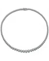 Genevive Silver Cz Necklace