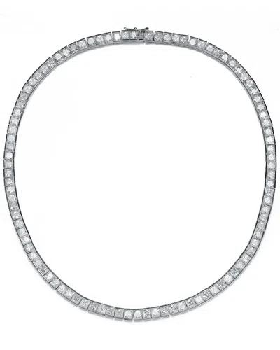 Genevive Silver Cz Necklace