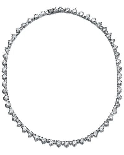 Genevive Silver Cz Necklace