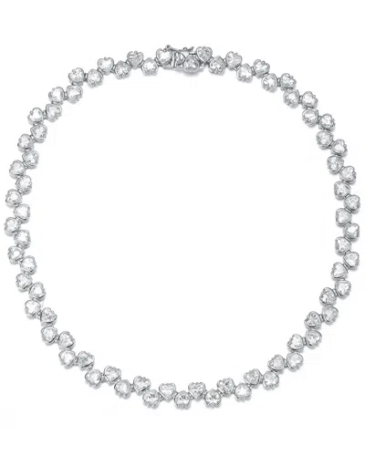 Genevive Silver Cz Necklace