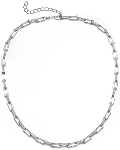 Genevive Silver Cz Necklace