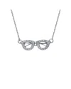 Genevive Silver Cz Pendant Earrings