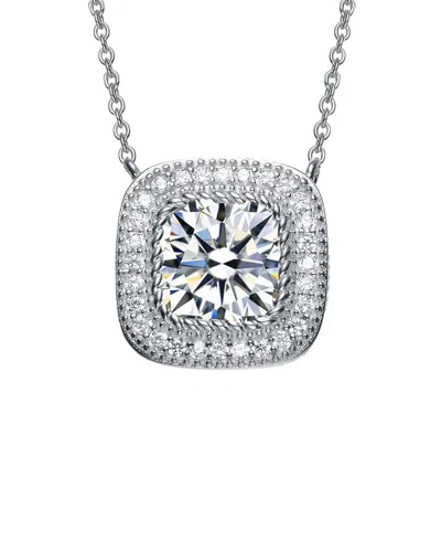 Genevive Silver Cz Necklace In Neutral