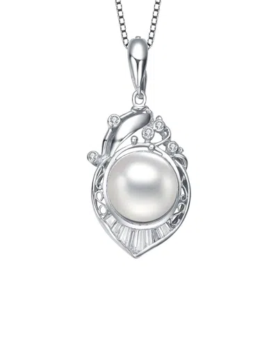 Genevive Silver Cz Pendant In White