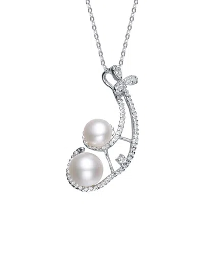 Genevive Silver Cz Pendant In White