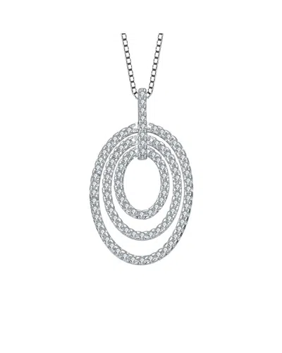 Genevive Silver Cz Pendant In White