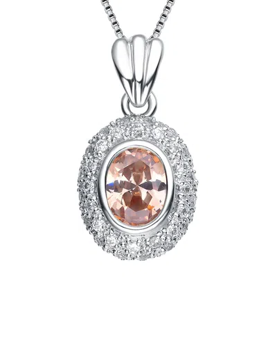 GENEVIVE GENEVIVE SILVER CZ PENDANT