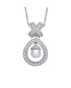 Genevive Silver Cz Pendant