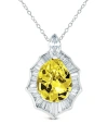 Genevive Silver Cz Pendant
