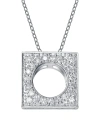 Genevive Silver Cz Pendant
