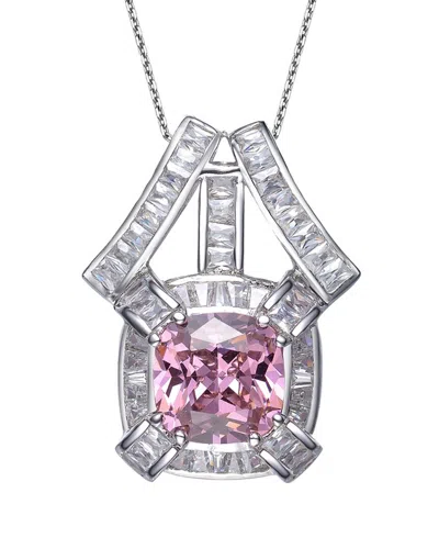 GENEVIVE GENEVIVE SILVER CZ PENDANT