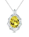Genevive Silver Cz Pendant