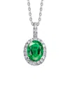 Genevive Silver Cz Pendant Earrings