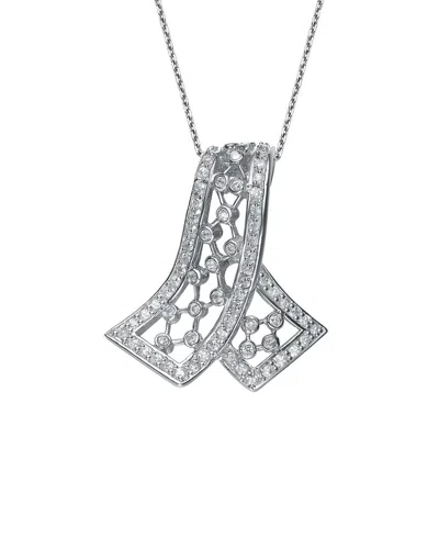 Genevive Silver Cz Pendant Necklace