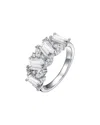 Genevive Silver Cz Ring In Silver