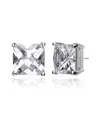 Genevive Silver Cz Solitaire Studs