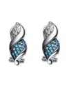 Genevive Silver Cz Spiral Earrings