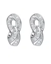 Genevive Silver Cz Statement Earrings
