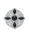 Genevive Silver Cz Statement Pin