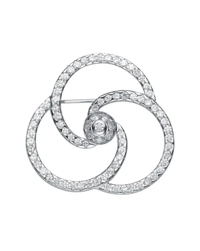 GENEVIVE GENEVIVE SILVER CZ STATEMENT PIN