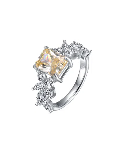 GENEVIVE GENEVIVE SILVER CZ STATEMENT RING