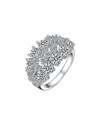Genevive Silver Cz Statement Ring