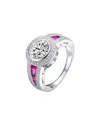 Genevive Silver Cz Statement Ring