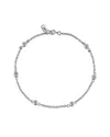 Genevive Silver Cz Station Bracelet
