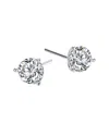 Genevive Silver Cz Stud Earrings