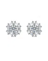 Genevive Silver Cz Studs In Silver