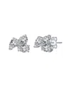 Genevive Silver Cz Studs In Silver