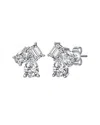 Genevive Silver Cz Studs In Silver