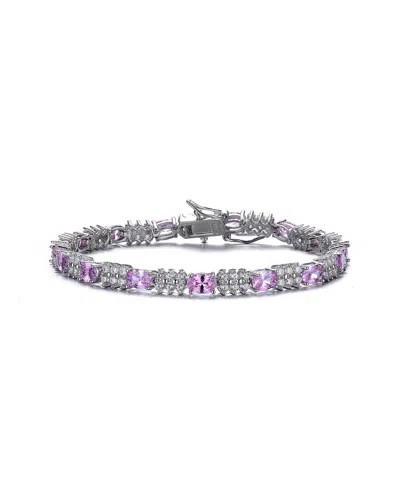 Genevive Silver Cz Tennis Bracelet