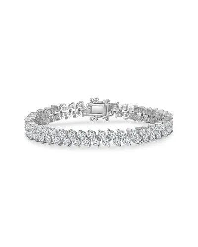 Genevive Silver Cz Tennis Bracelet